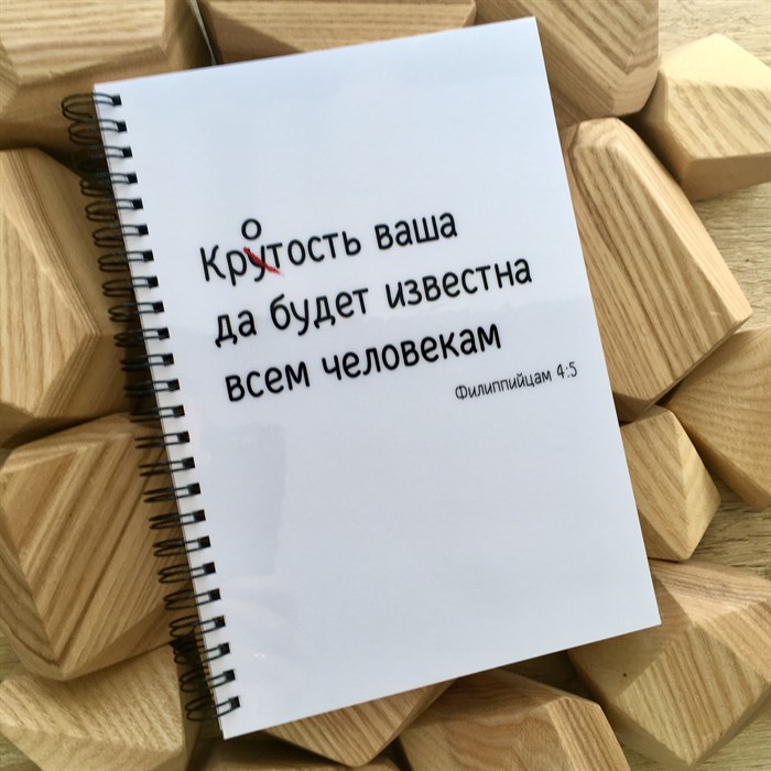 Блокнот Кротость, Библейские цитаты, христианский принт, христианские товары мерч AMENSHOP